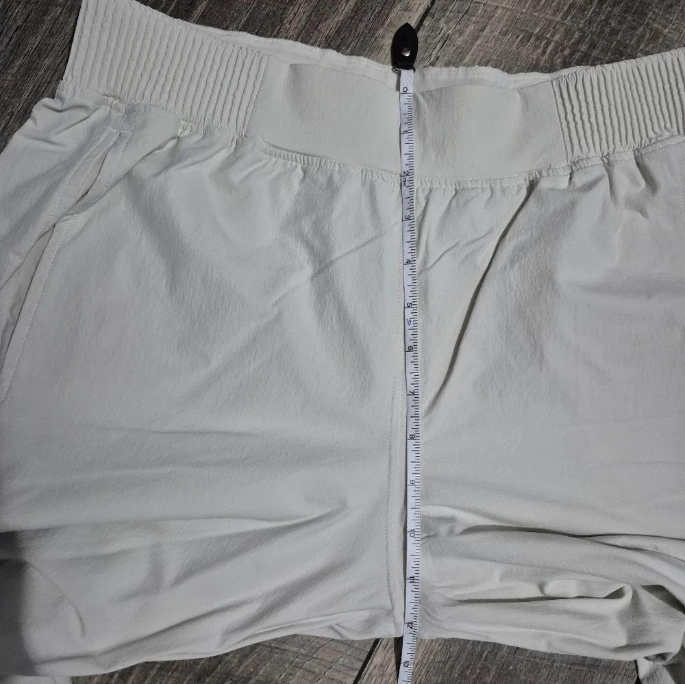 COPY 🍋 Lululemon Stretch Woven Wide-Leg High-Rise Pant, Bone, size L - Picture 12 of 14